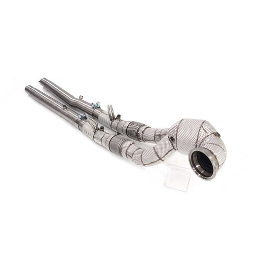 RS3 Exhaust Downpipe for Audi RS3 8V 2.5T DAZA Ss304 Downpipe with Heat Shield Without OPF Stainless