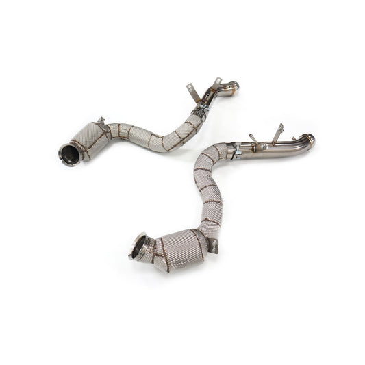 Mercedes‑Benz C63/C63S 2019+ Downpipe with Reducer and Heat Shield